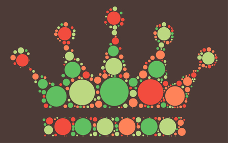 Imperial crown shape, vector design by color pointのイラスト素材