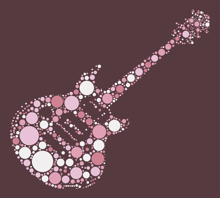 guitar shape, vector design by color pointのイラスト素材