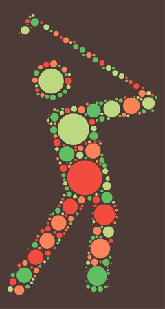 golf shape, vector design by color pointのイラスト素材