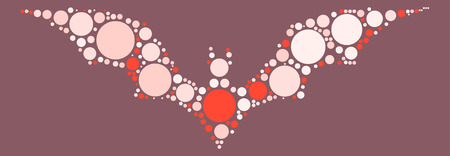 bat shape, vector design by color pointのイラスト素材