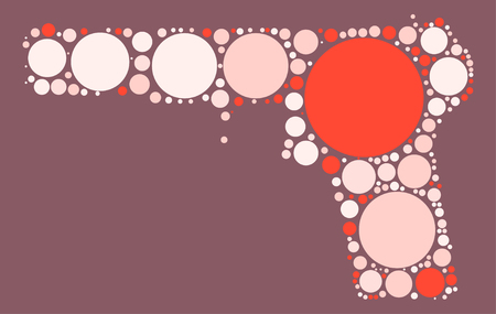 pistol shape vector design by color pointのイラスト素材