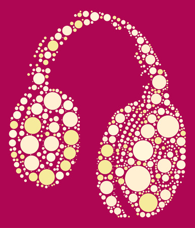 headphone shape vector design by color pointのイラスト素材