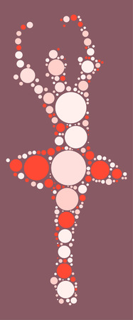 ballet shape vector design by color pointのイラスト素材