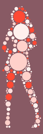 fashion girl shape vector design by color pointのイラスト素材