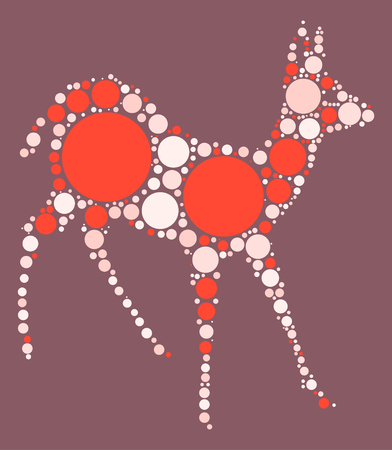 deer shape vector design by color pointのイラスト素材