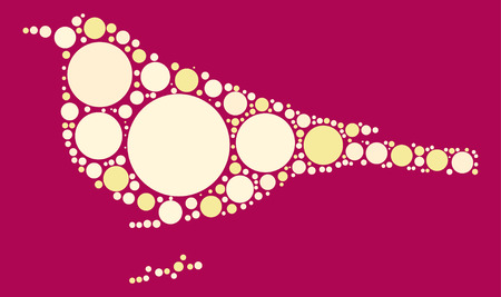 bird shape vector design by color pointのイラスト素材