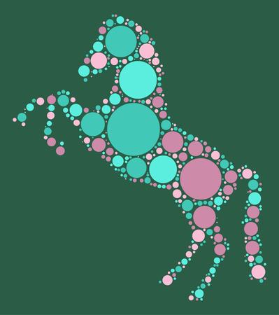 horse shape vector design by color pointのイラスト素材