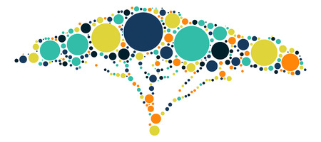 tree shape vector design by color pointのイラスト素材