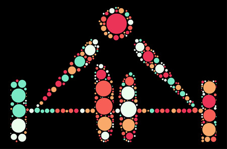 weightlifting shape, vector design by color pointのイラスト素材