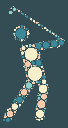 golf shape vector design by color pointのイラスト素材