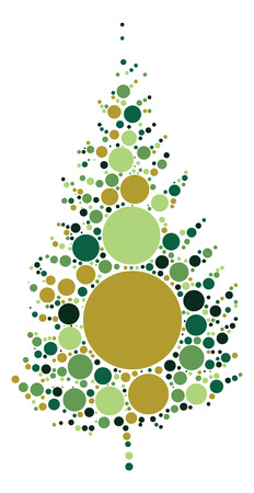 tree shape design by color pointのイラスト素材