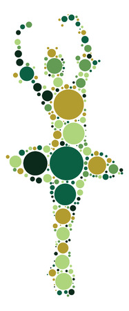 ballet shape design by color pointのイラスト素材