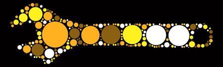 wrench shape design by color pointのイラスト素材