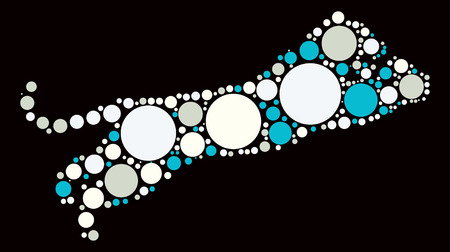 leopard shape vector design by color pointのイラスト素材