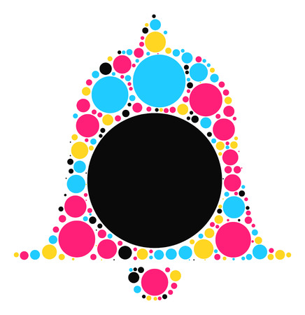 alarm shape design by color pointのイラスト素材