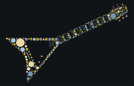 guitar shape design by color pointのイラスト素材