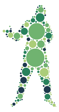 rapper shape design by color pointのイラスト素材