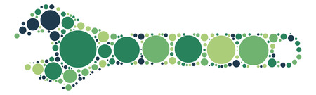 wrench shape design by color pointのイラスト素材