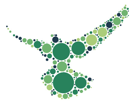 pigeon shape design by color pointのイラスト素材