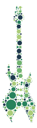 guitar shape design by color pointのイラスト素材