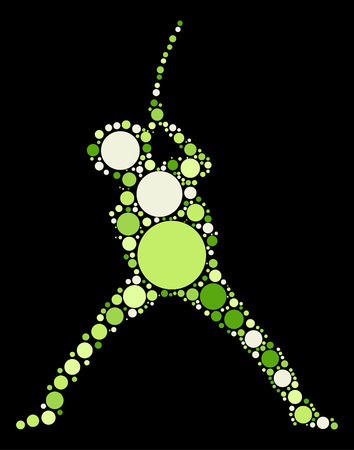 Guitarist shape design by color pointのイラスト素材