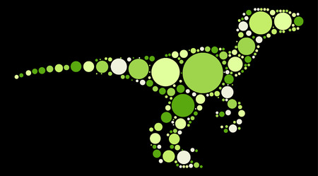 dinosaur shape design by color pointのイラスト素材