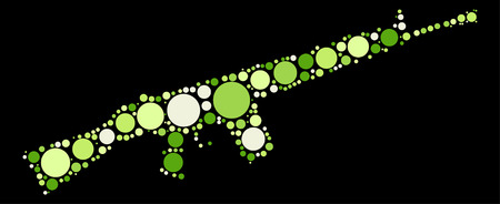gun shape design by color pointのイラスト素材