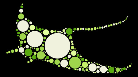 ocean fish shape design by color pointのイラスト素材