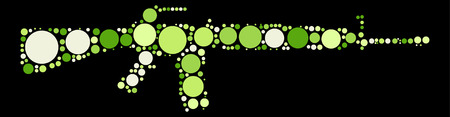 gun shape design by color pointのイラスト素材