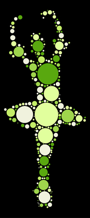 ballet shape design by color pointのイラスト素材