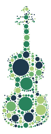 violin shape design by color pointのイラスト素材