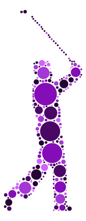golf shape design by color pointのイラスト素材