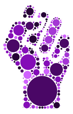 hand power shape design by color pointのイラスト素材