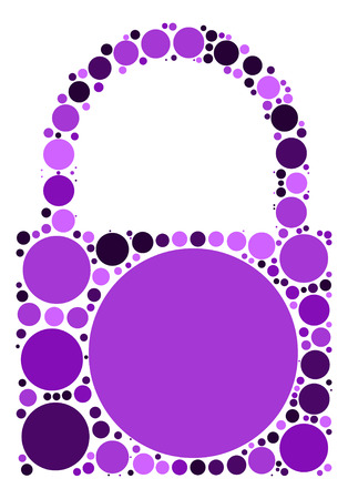 lock shape design by color pointのイラスト素材