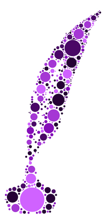 Quill shape design by color pointのイラスト素材