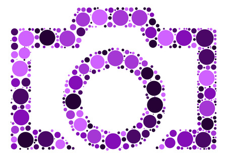 camera shape design by color pointのイラスト素材