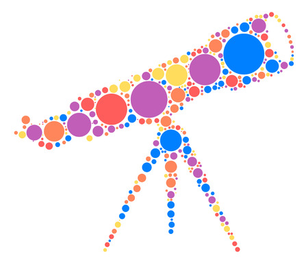telescope shape design by color pointのイラスト素材