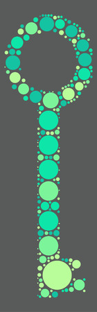 key shape design by color pointのイラスト素材