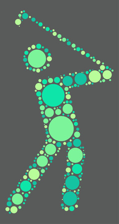 golf shape design by color pointのイラスト素材