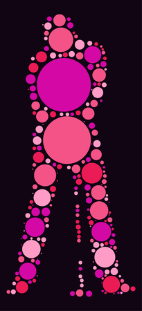 golf shape design by color pointのイラスト素材