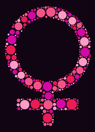 female icon shape design by color pointのイラスト素材