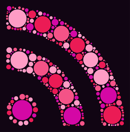 wifi shape design by color pointのイラスト素材