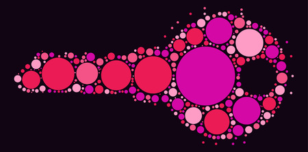 key shape design by color pointのイラスト素材