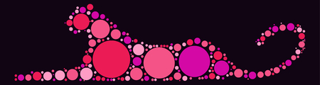 leopard shape design by color pointのイラスト素材