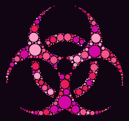Biochemical icon shape design by color pointのイラスト素材