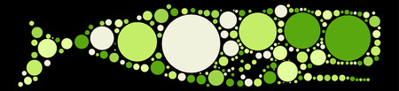 whale shape design by color pointのイラスト素材