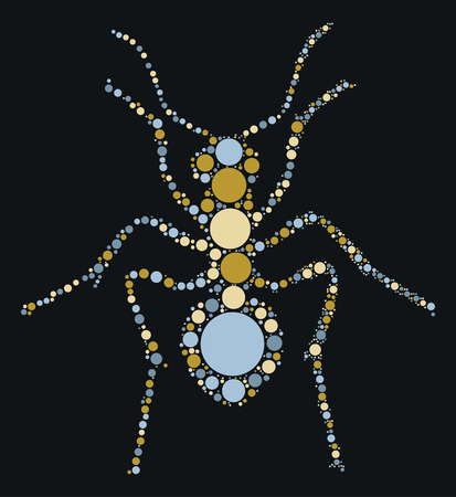 ant shape design by color pointのイラスト素材