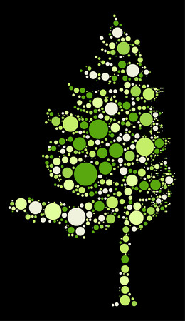 tree shape design by color pointのイラスト素材
