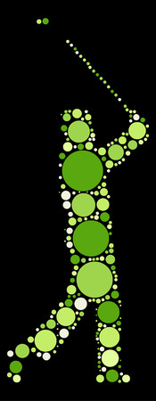 golf shape design by color pointのイラスト素材