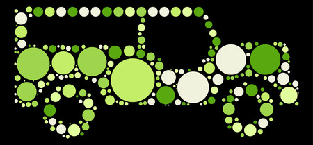 car shape design by color pointのイラスト素材